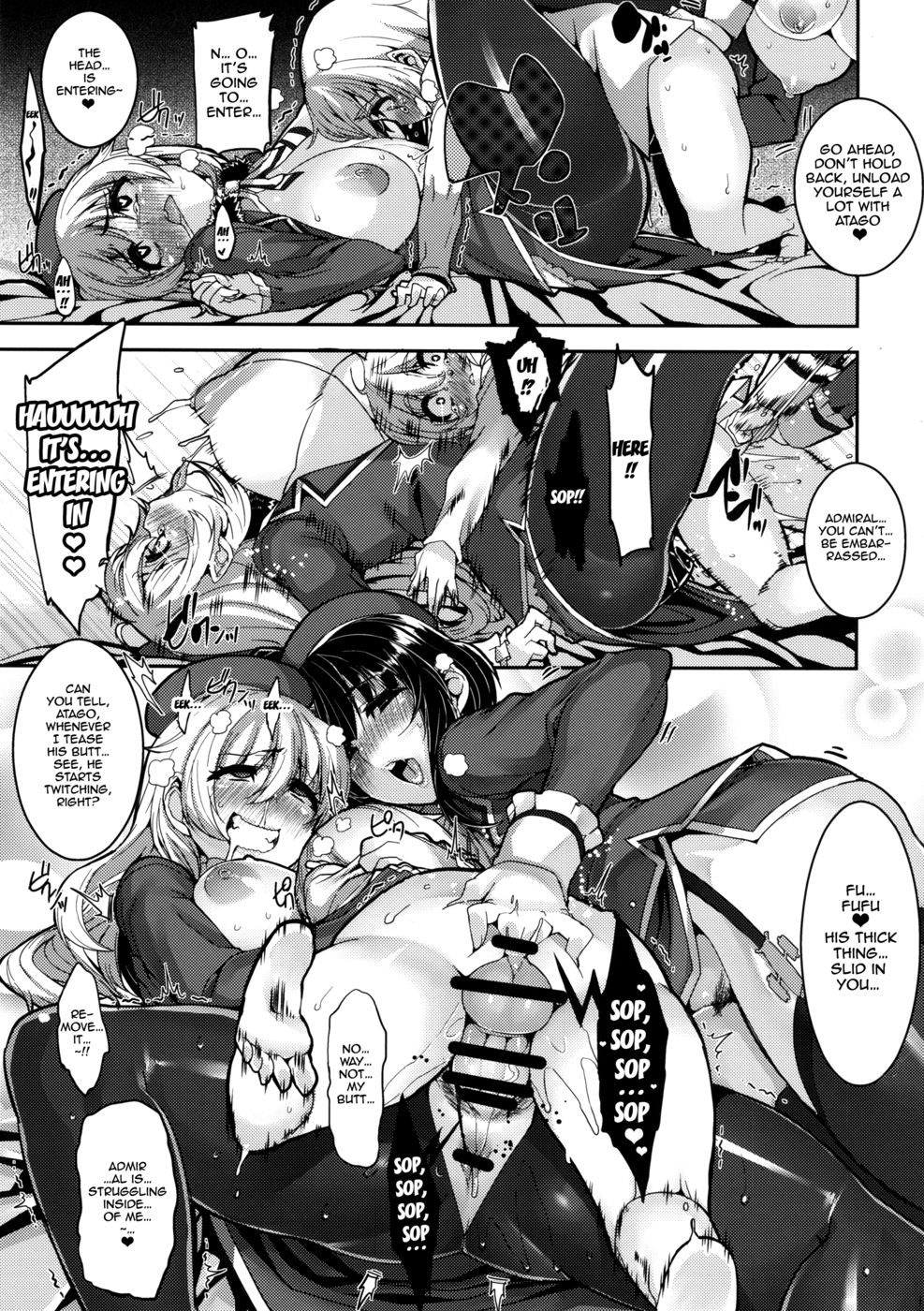 Hentai Manga Comic-Tiny admiral takao-san and atago-san-Read-19